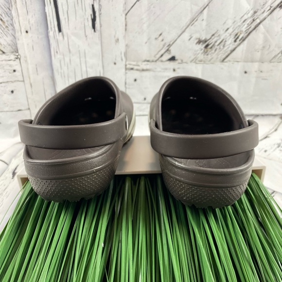 Jibbitz By Crocs Unisex Brown Solid Round Toe Slip on Clogs Sandals Size 9 - Picture 3 of 6